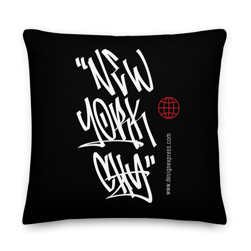 New York City Graffiti Tags Premium Pillow