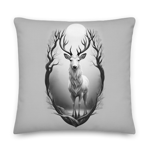 The Grayscale Deer Premium Pillow