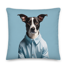 Sad Dog Blue Premium Pillow