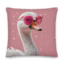 Cute Pink Swan Premium Pillow