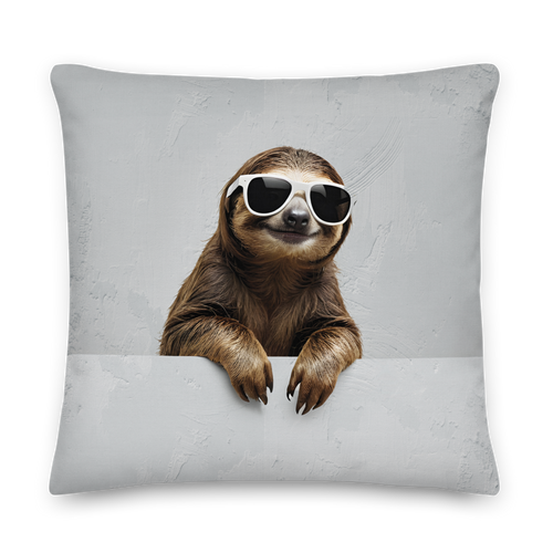 Cool Smiling Sloth Premium Pillow