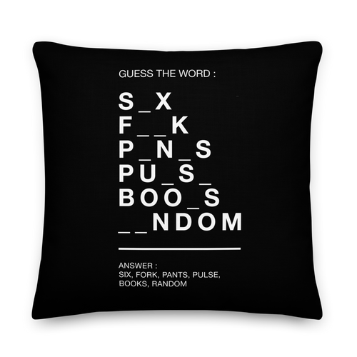 Guess The Word (Funny) Premium Pillow