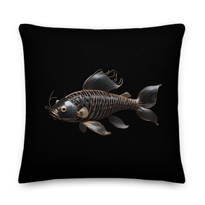 Minimalism Copperplate Art Fish Premium Pillow