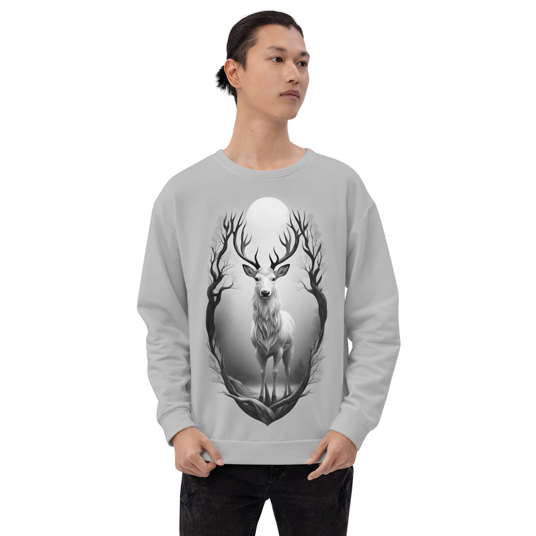 The Grayscale Deer Unisex Sweatshirt