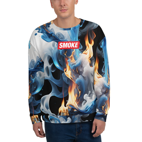 Blue Smoke Fire Unisex Sweatshirt