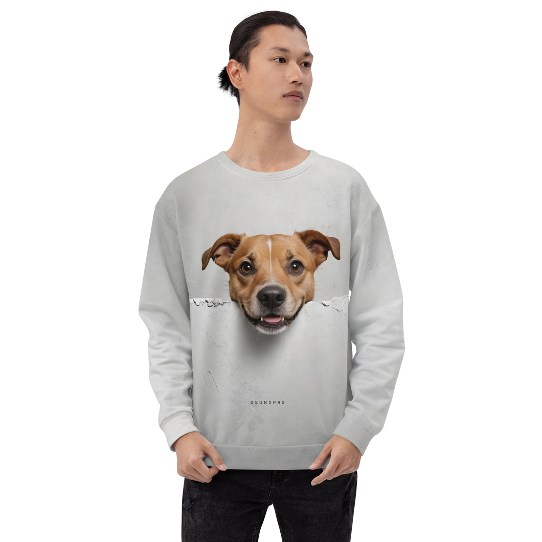 Smile Dog Peep Unisex Sweatshirt