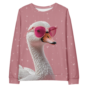 Cute Pink Swan Unisex Sweatshirt