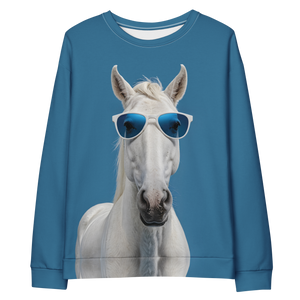 Cool Blue Horse Unisex Sweatshirt