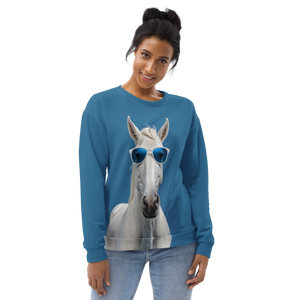 Cool Blue Horse Unisex Sweatshirt