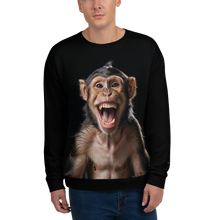 Happy Monkey Black Unisex Sweatshirt