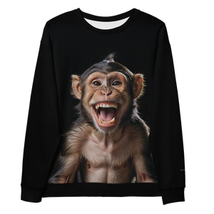 Happy Monkey Black Unisex Sweatshirt