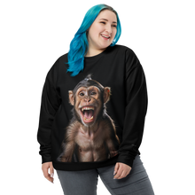 Happy Monkey Black Unisex Sweatshirt