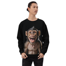 Happy Monkey Black Unisex Sweatshirt