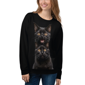 Two Black Cats Follows All-Over Print Unisex Sweatshirt