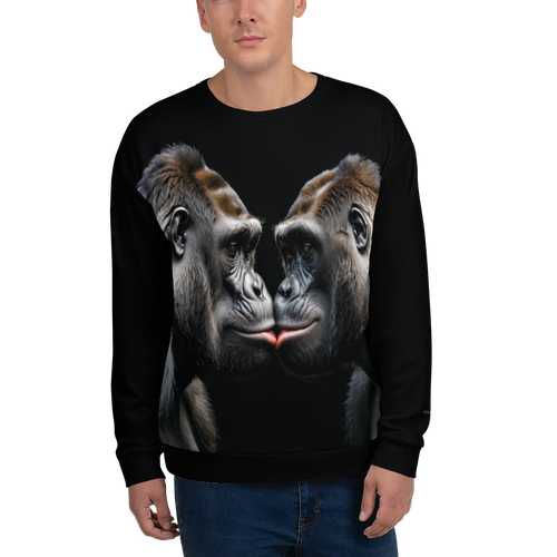 Gorilla Kissing Unisex Sweatshirt