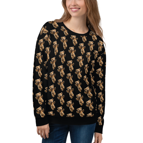 Happy Teddy Bear Pattern Unisex Sweatshirt