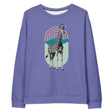 Giraffe Zebra Purple All-Over Print Unisex Sweatshirt