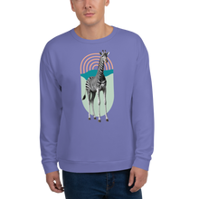 Giraffe Zebra Purple All-Over Print Unisex Sweatshirt