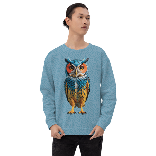 Blue Owl All-Over Print Unisex Sweatshirt