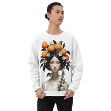 Beauty Lady with Orange Fruits All-Over Print Unisex Sweatshirt