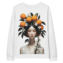 Beauty Lady with Orange Fruits All-Over Print Unisex Sweatshirt