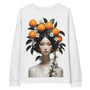 Beauty Lady with Orange Fruits All-Over Print Unisex Sweatshirt