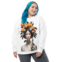 Beauty Lady with Orange Fruits All-Over Print Unisex Sweatshirt