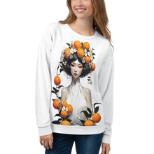 Oriental Lady with Orange Fruits All-Over Print Unisex Sweatshirt