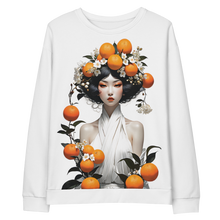 Oriental Lady with Orange Fruits All-Over Print Unisex Sweatshirt