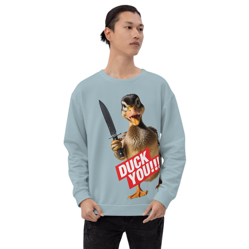 Duck You All-Over Print Unisex Sweatshirt