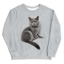 Relaxing British Shorthair Cat All-Over Print Unisex Sweatshirt