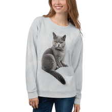 Relaxing British Shorthair Cat All-Over Print Unisex Sweatshirt