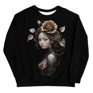 Lady Rose Copper Wire Art Unisex Sweatshirt