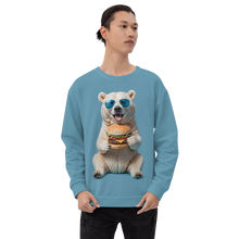 Polar Bear and Burger All-Over Print Unisex Sweatshirt