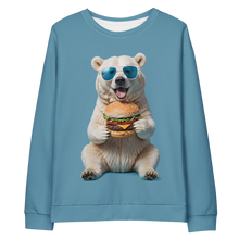 Polar Bear and Burger All-Over Print Unisex Sweatshirt