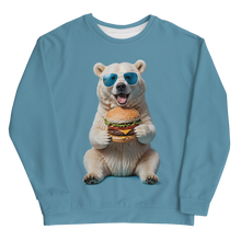 Polar Bear and Burger All-Over Print Unisex Sweatshirt