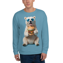 Polar Bear and Burger All-Over Print Unisex Sweatshirt