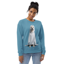 Dog in Ghost Costume All-Over Print Unisex Sweatshirt