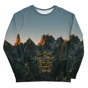 The Best View Comes All-Over Print Unisex Sweatshirt