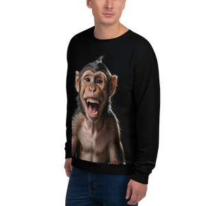 Happy Monkey Black Unisex Sweatshirt