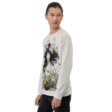 Oriental Lady with Yellow Flowers All-Over Print Unisex Sweatshirt