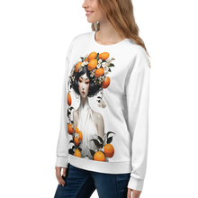 Oriental Lady with Orange Fruits All-Over Print Unisex Sweatshirt