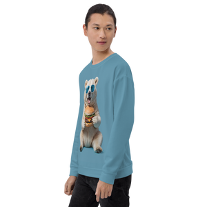 Polar Bear and Burger All-Over Print Unisex Sweatshirt