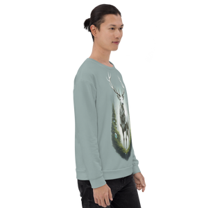 Green White Deer Unisex Sweatshirt