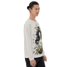 Oriental Lady with Yellow Flowers All-Over Print Unisex Sweatshirt