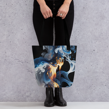 Blue Smoke Fire Tote Bag