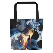 Blue Smoke Fire Tote Bag