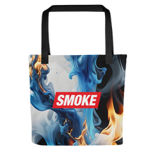 Blue Smoke Fire Tote Bag