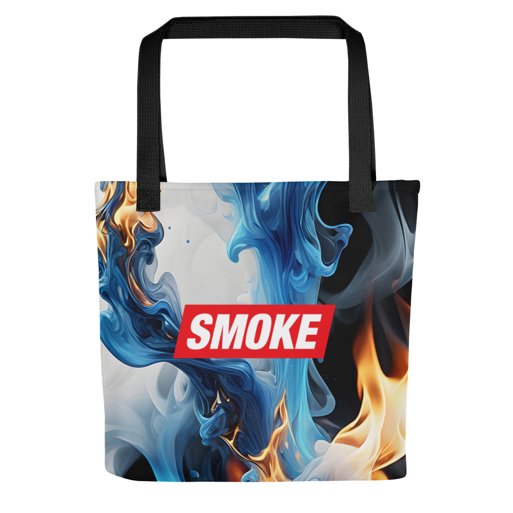 Blue Smoke Fire Tote Bag