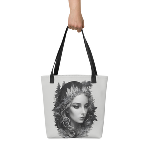 Grayscale Gaia Tote Bag